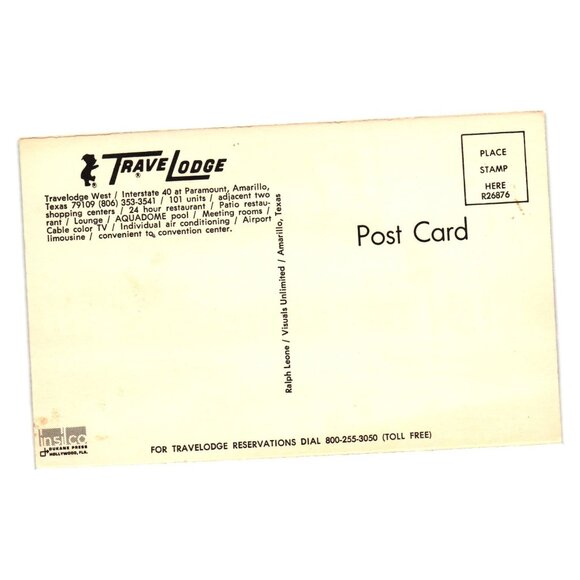 Vintage Travelodge Amarillo West Postcard Motel Vacation Swimming Pool Inn - Picture 2 of 2